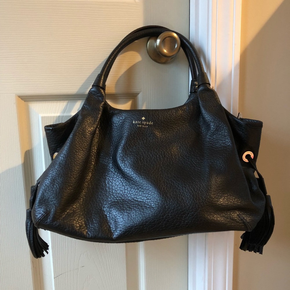 Kate Spade black leather handbag